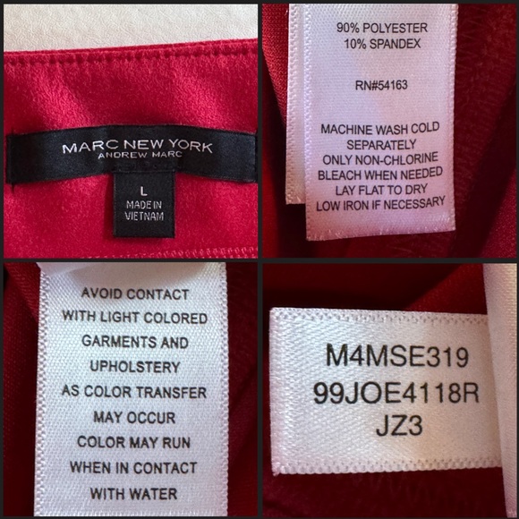 Marc New York Faux Suede Red Pencil Skirt (L) - Picture 5 of 11